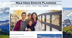 Desktop Screenshot of milehighestateplanning.com