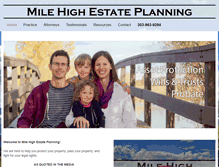 Tablet Screenshot of milehighestateplanning.com